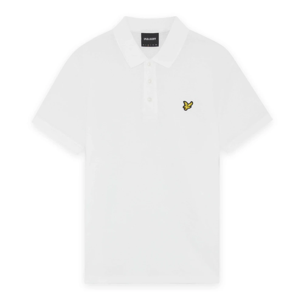 Lyle & Scott Men's White Polo Shirts, Xl, Popcorn Jacquard Polo Shirt
