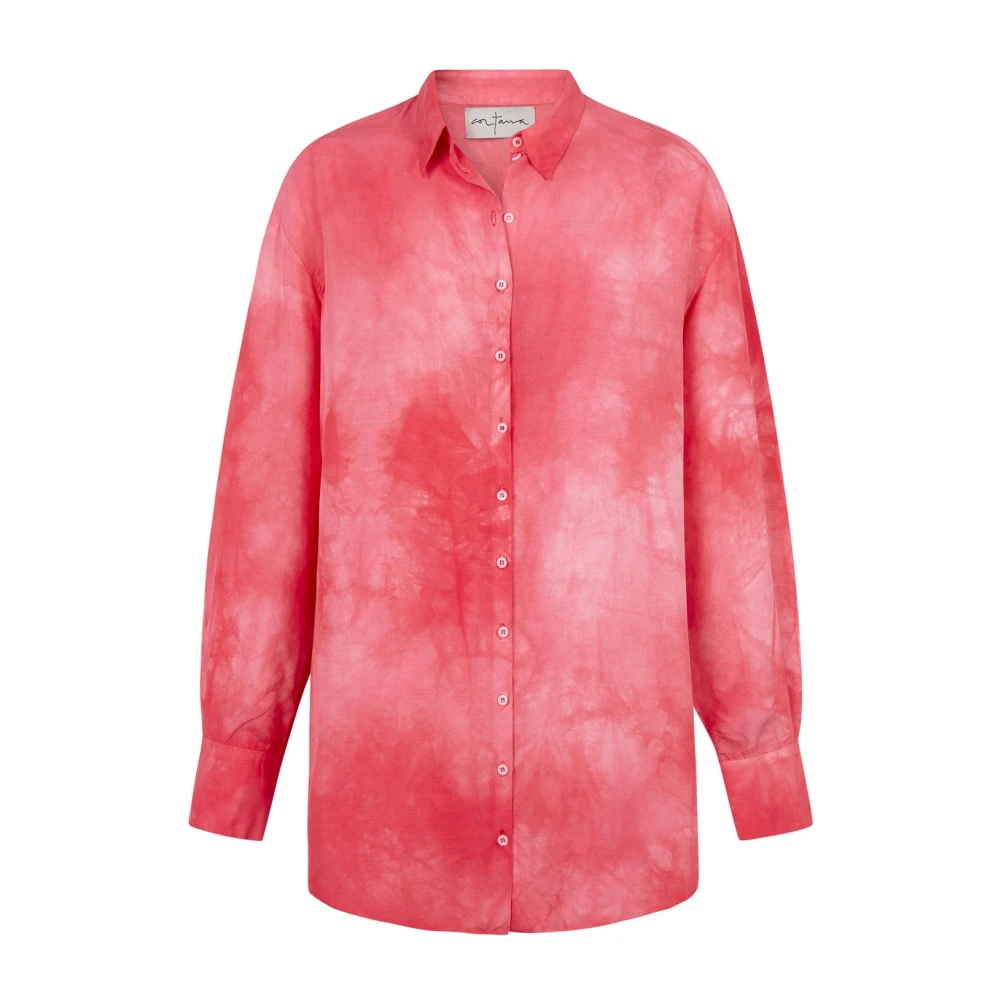 Cortana Roze Zijden Shirt Maltinto Stijl Pink Dames