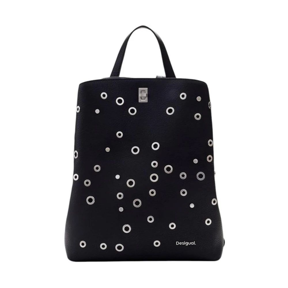 Desigual Women's Black Polyurethane Backpack Collection