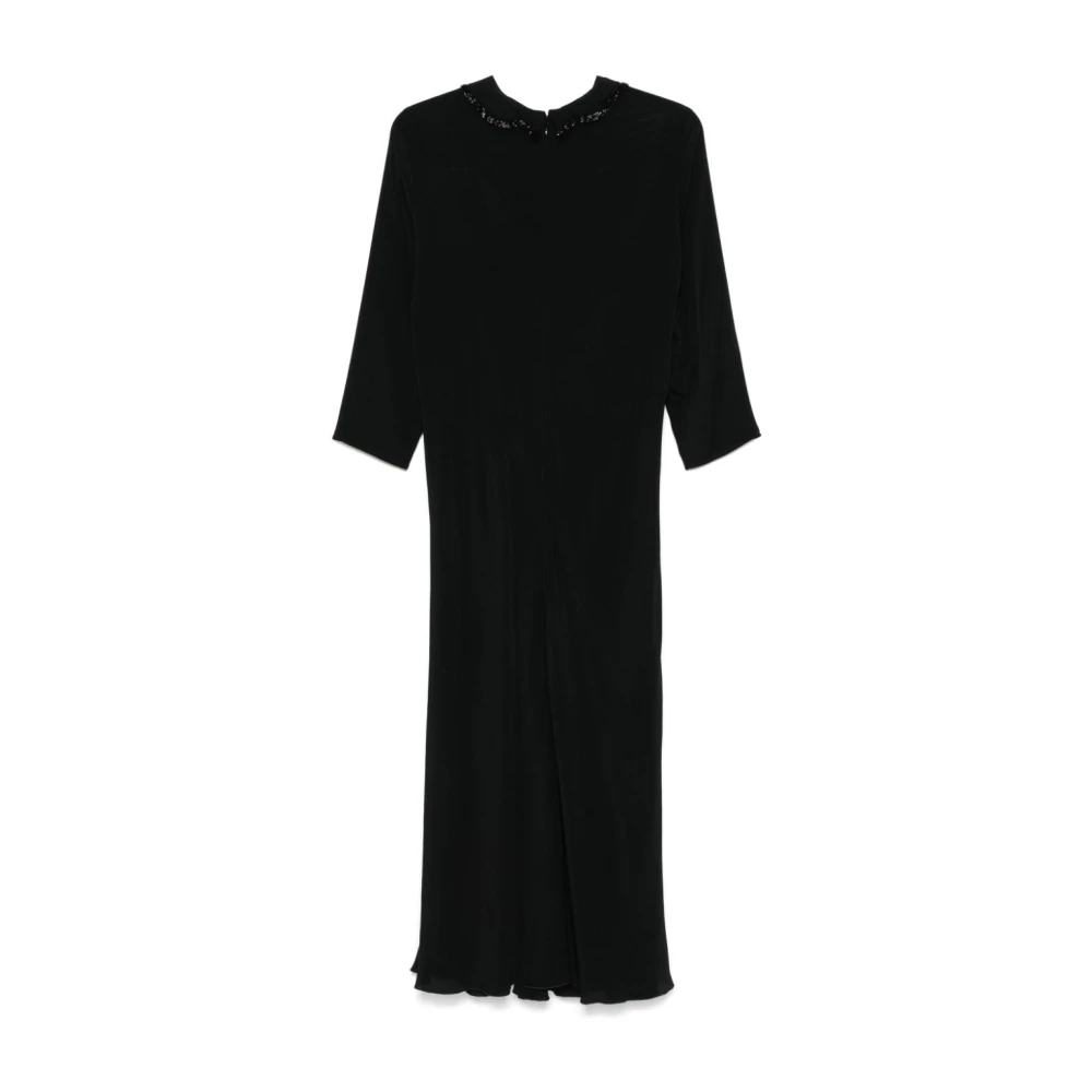 N21 Stoffen Jurk Black Dames