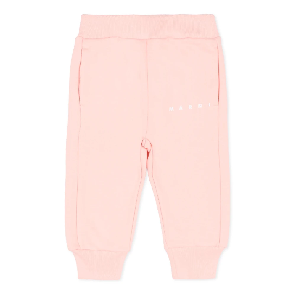 Marni Girls Pink Sweatpants, 9 Y, Sporty Trousers