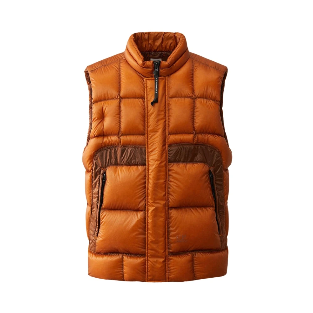 C.P. Company Nylon Bomber Vest voor Mannen Orange Heren