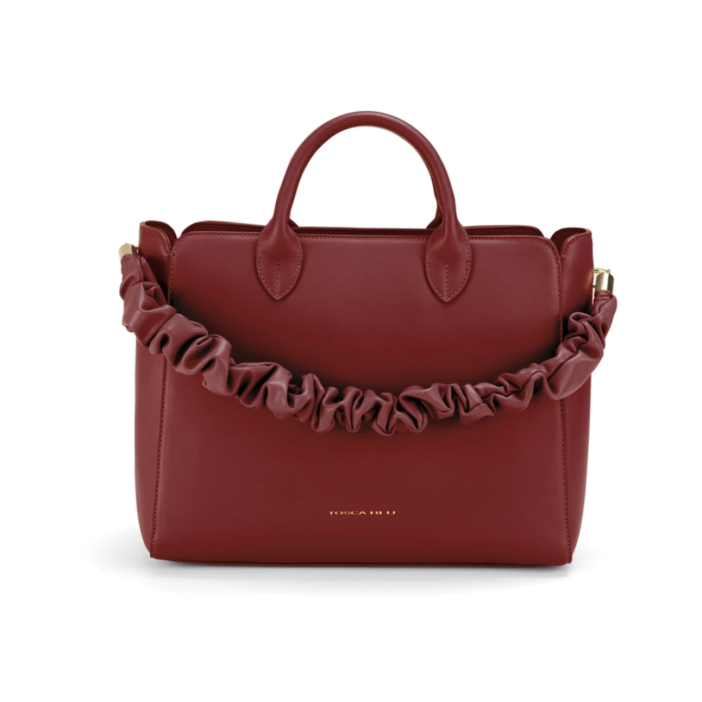 Tosca Blu Handtas Elegante Leren Tote Tas Red Dames