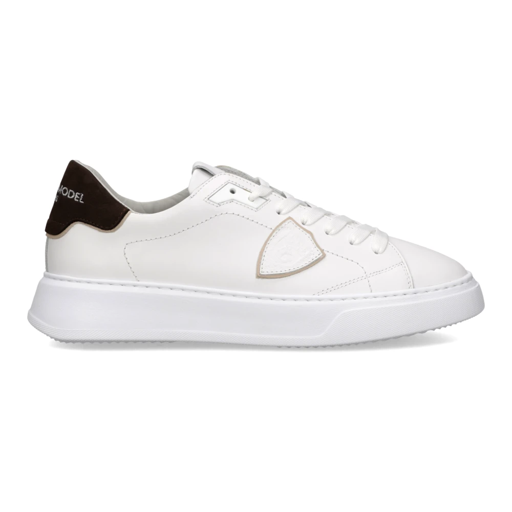 Philippe Model Men's White Sneakers, 5 Uk, Temple Tennis