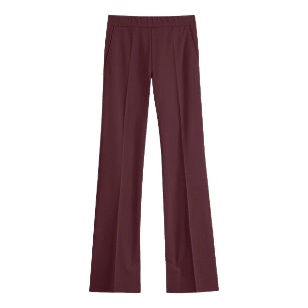 Graumann Japanse Jersey Bordeaux Wijde Pijp Broek Red Dames