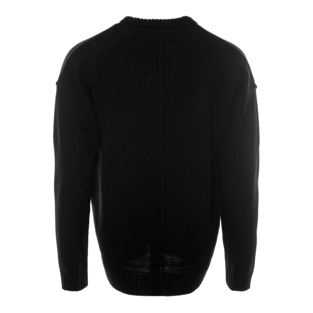 drykorn Alpaca Gebreide Trui met Ronde Hals Black Heren