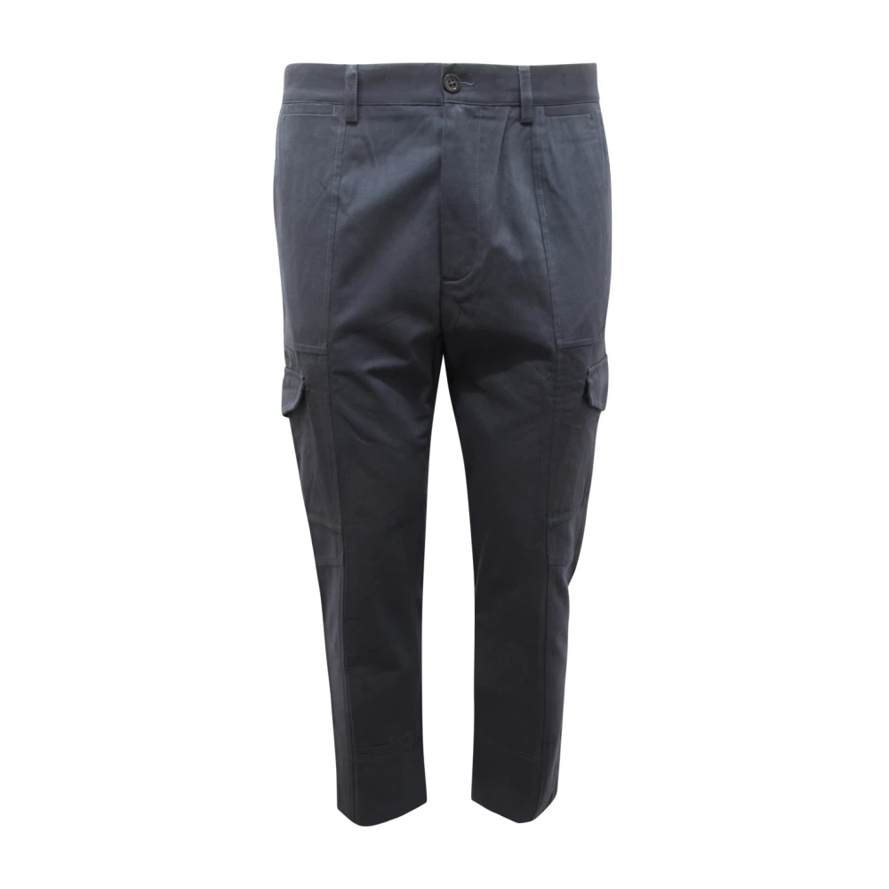 Dolce & Gabbana Mannelijk Blauw Broeken Heren, L, Katoen, Cargo Broek Made In Italy