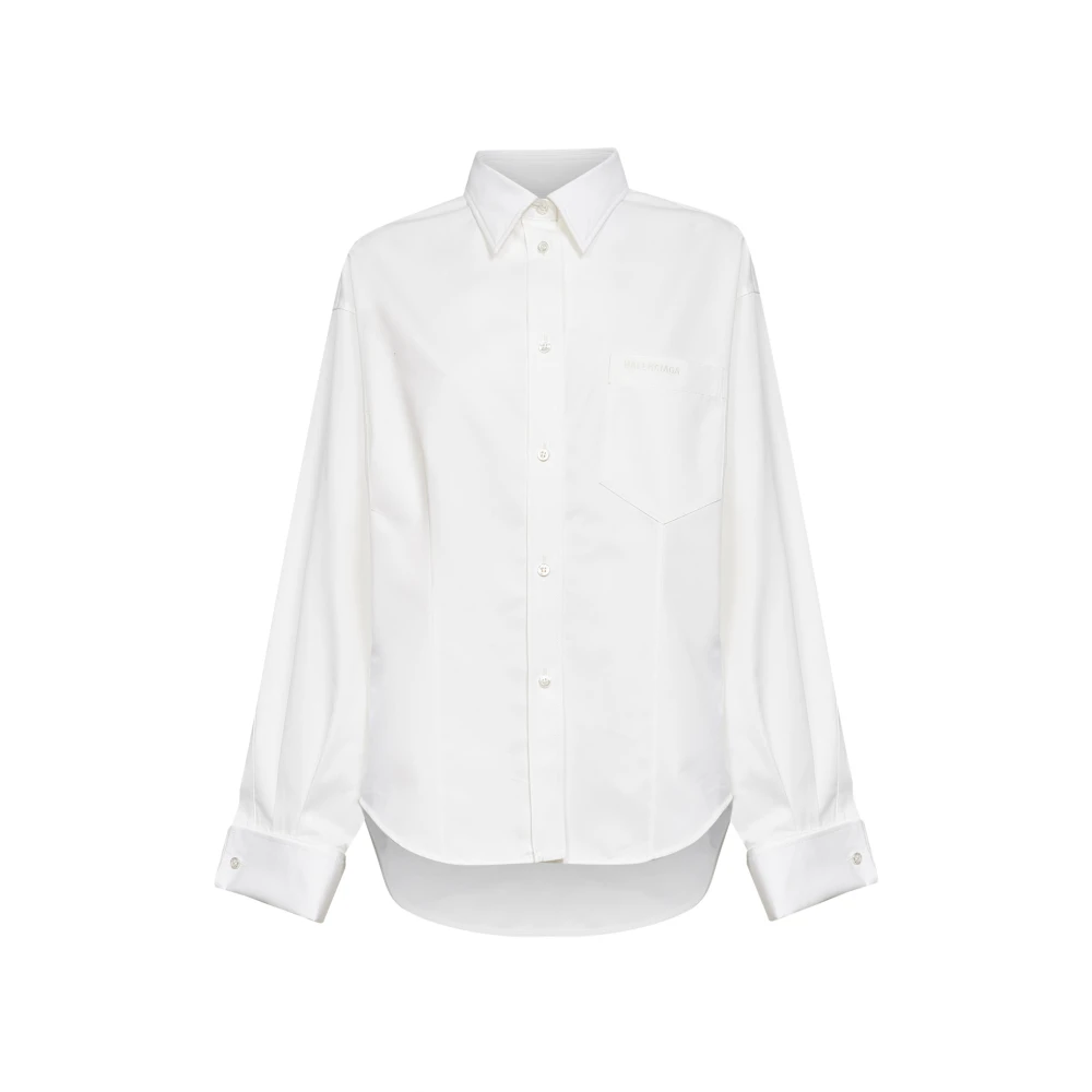 Balenciaga Women's White Shirts, Xs, Classic Shirt