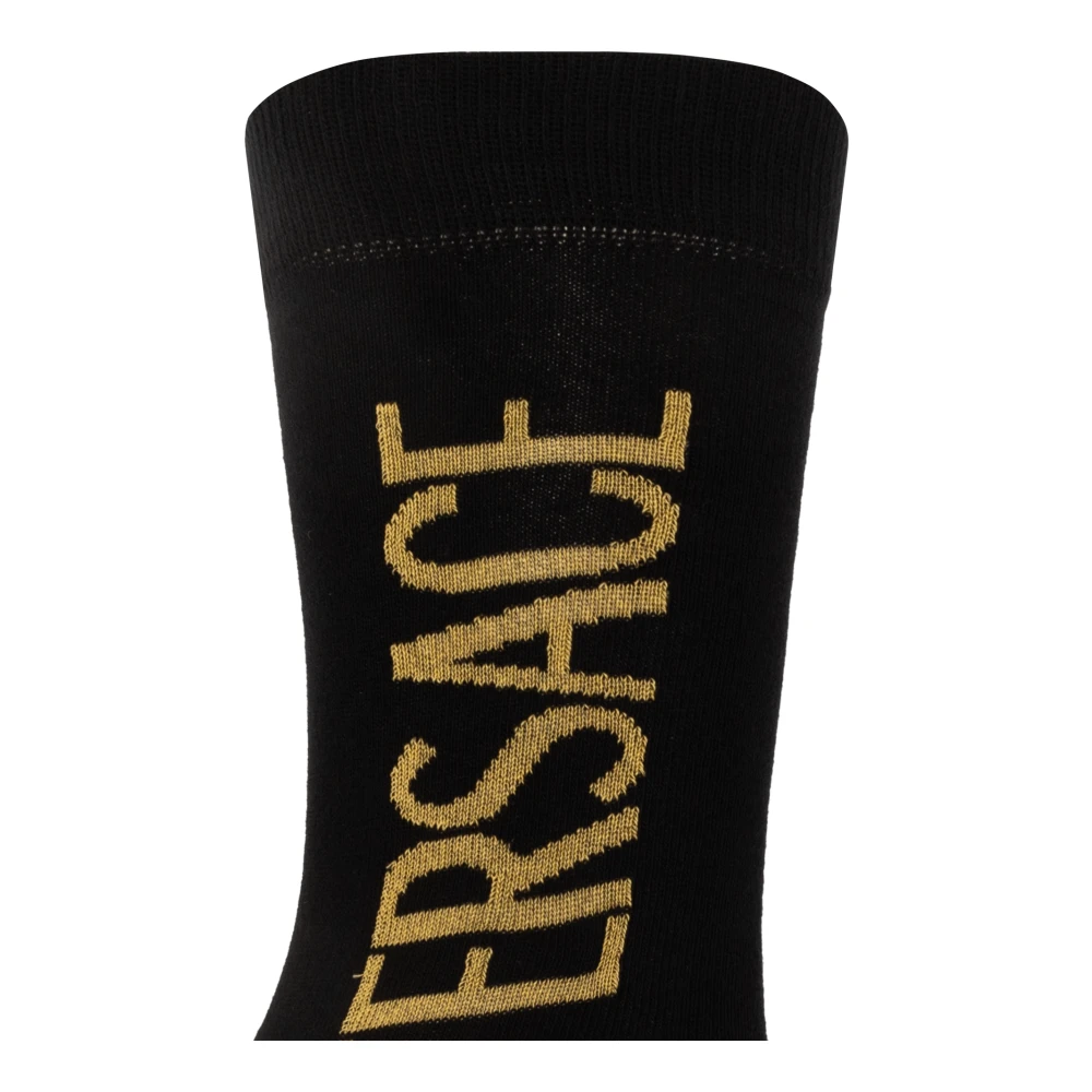 Versace Sokken met logo Black Heren