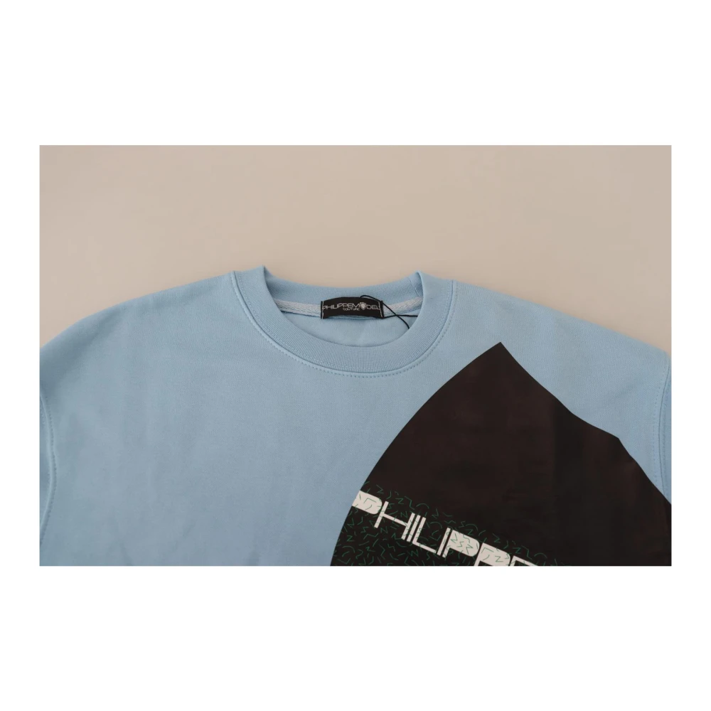 Philippe Model Blauwe Logo Bedrukte Trui met Lange Mouwen Blue Dames