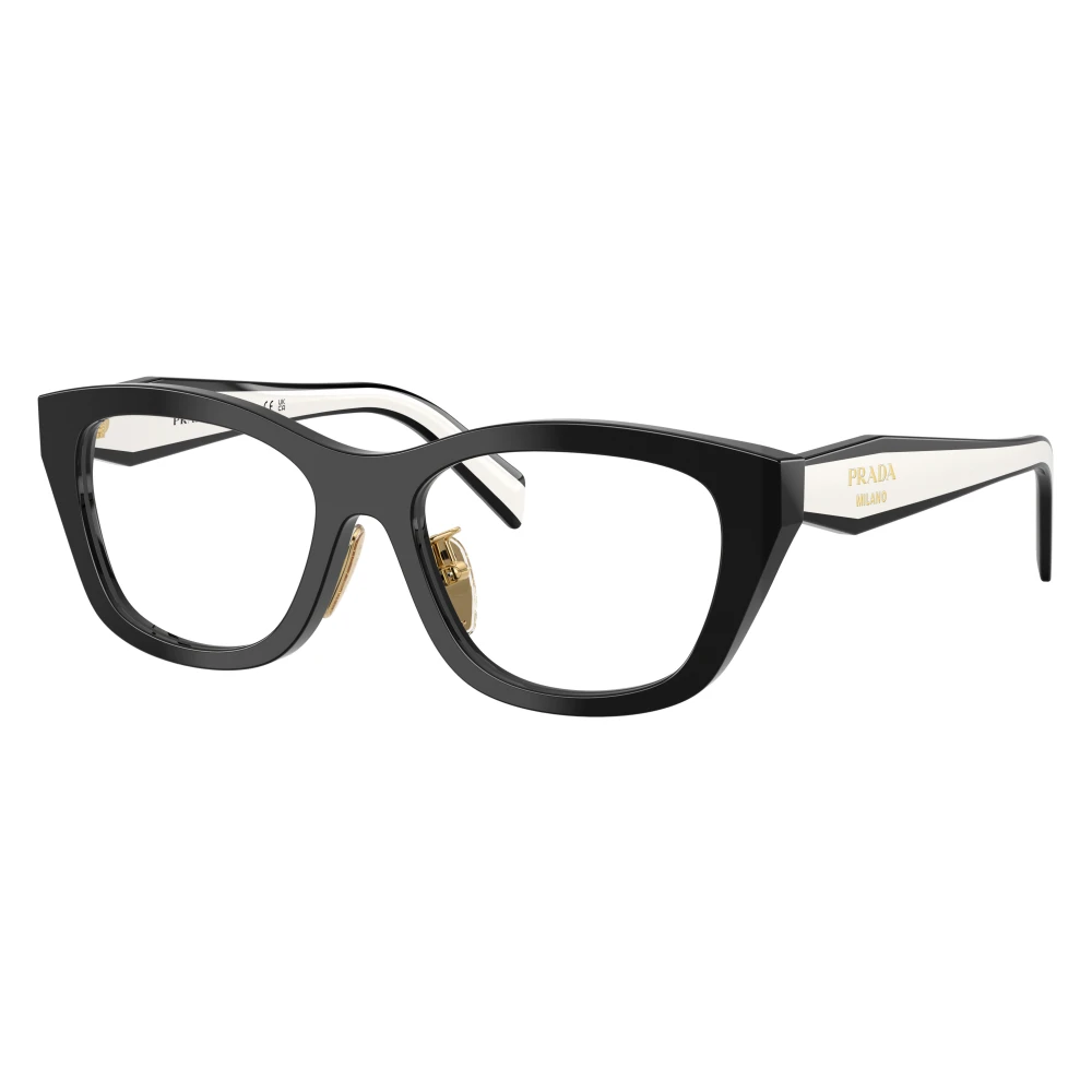Prada Transparent Woman Pr D11vd 20G1o1 Optical Frames Acetate Black Geometric Normal - Image 4