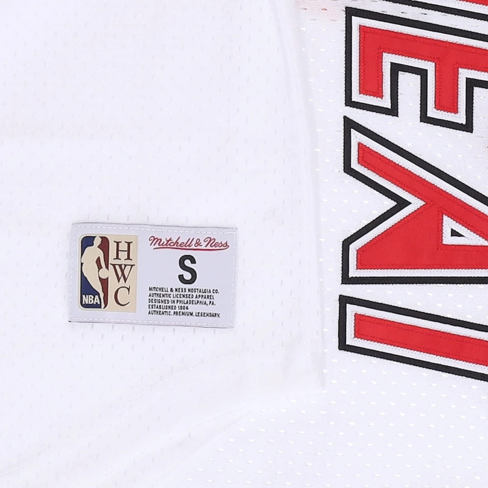 Mitchell & Ness Miami Heat NBA Mesh V-Neck Jersey White Heren