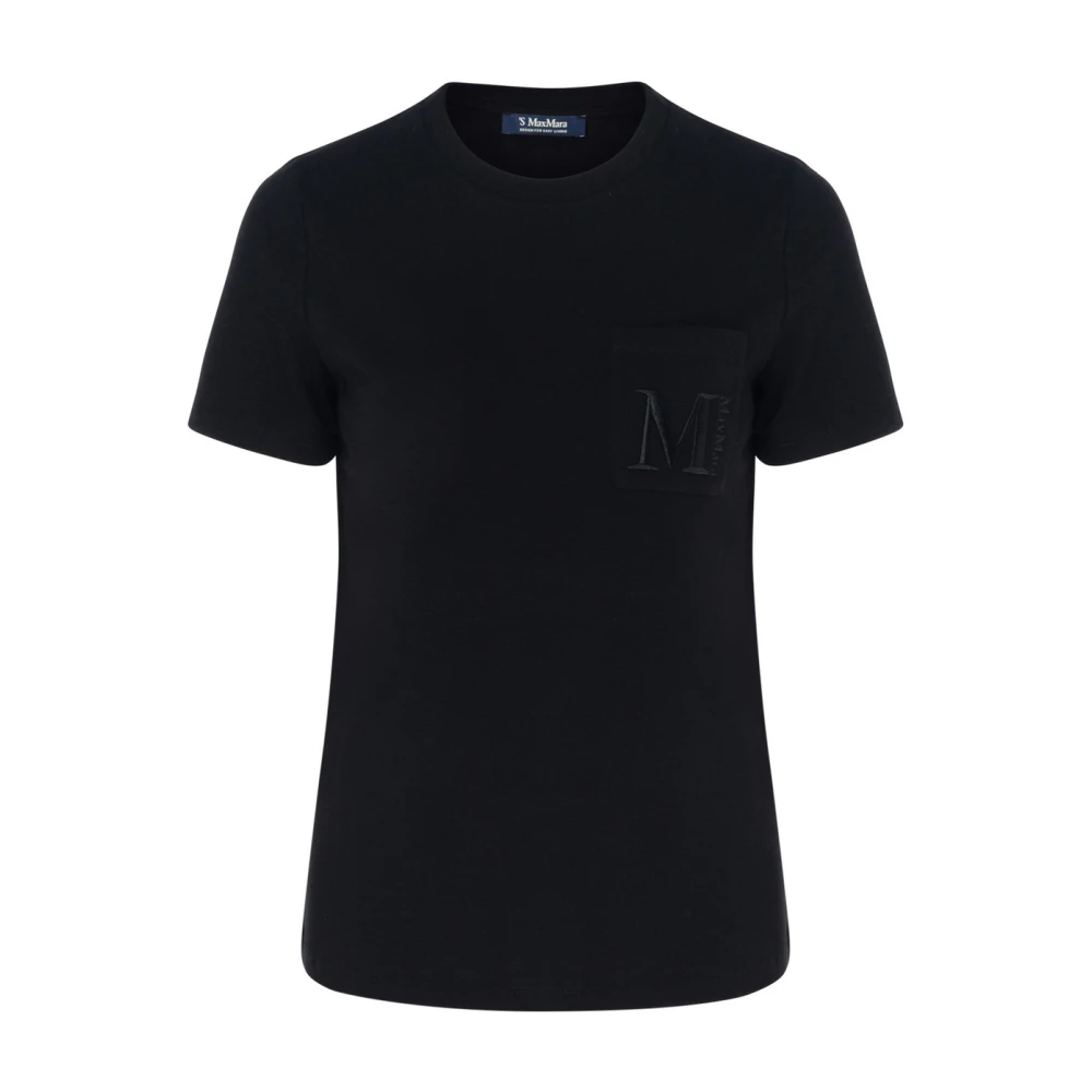 Max Mara Zwart Katoenen T-shirt Black Dames