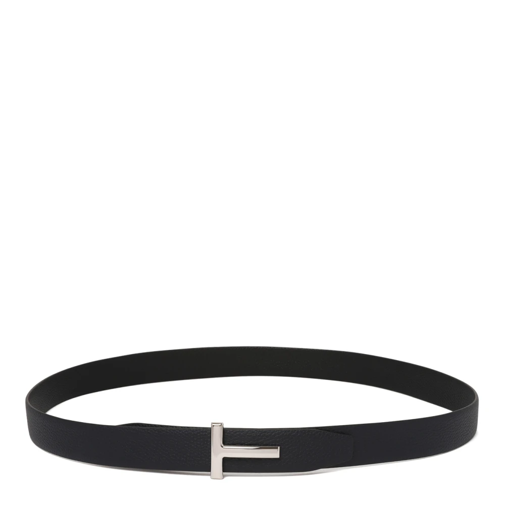 Tom Ford , Belts, Male, Black, 90 Cm, Reversible Leather Belt