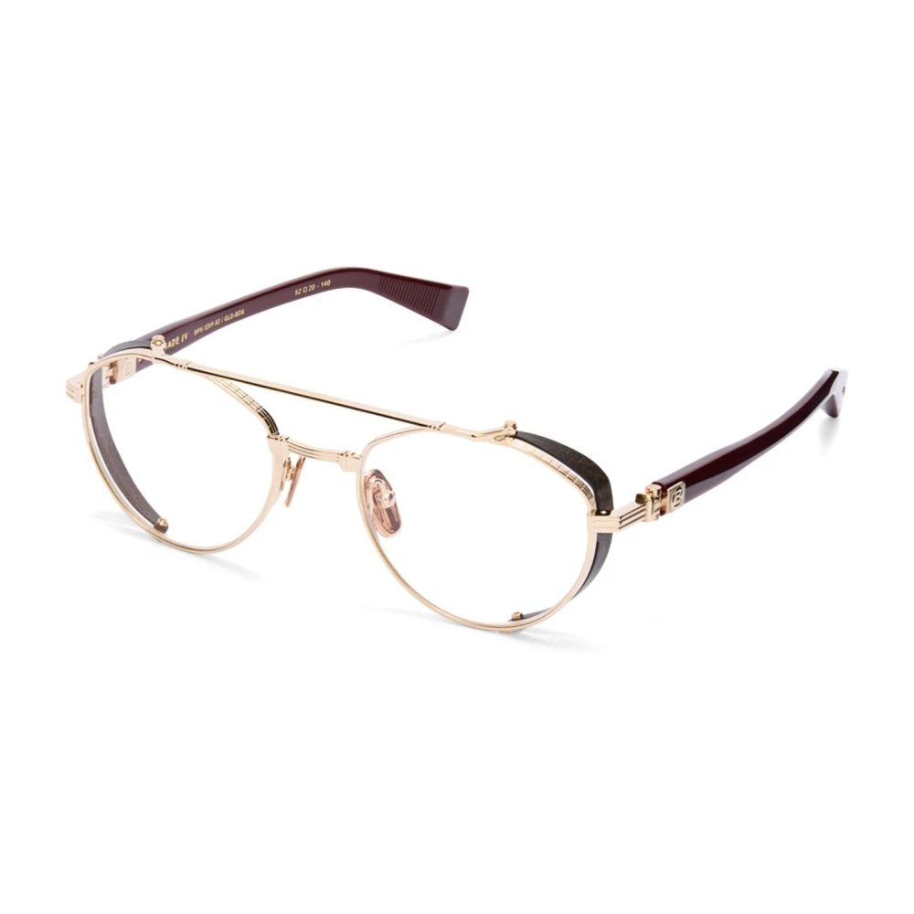 Balmain Unisex Yellow Brigade Iv Eyeglasses - Glasses - 52 Mm - Accessories