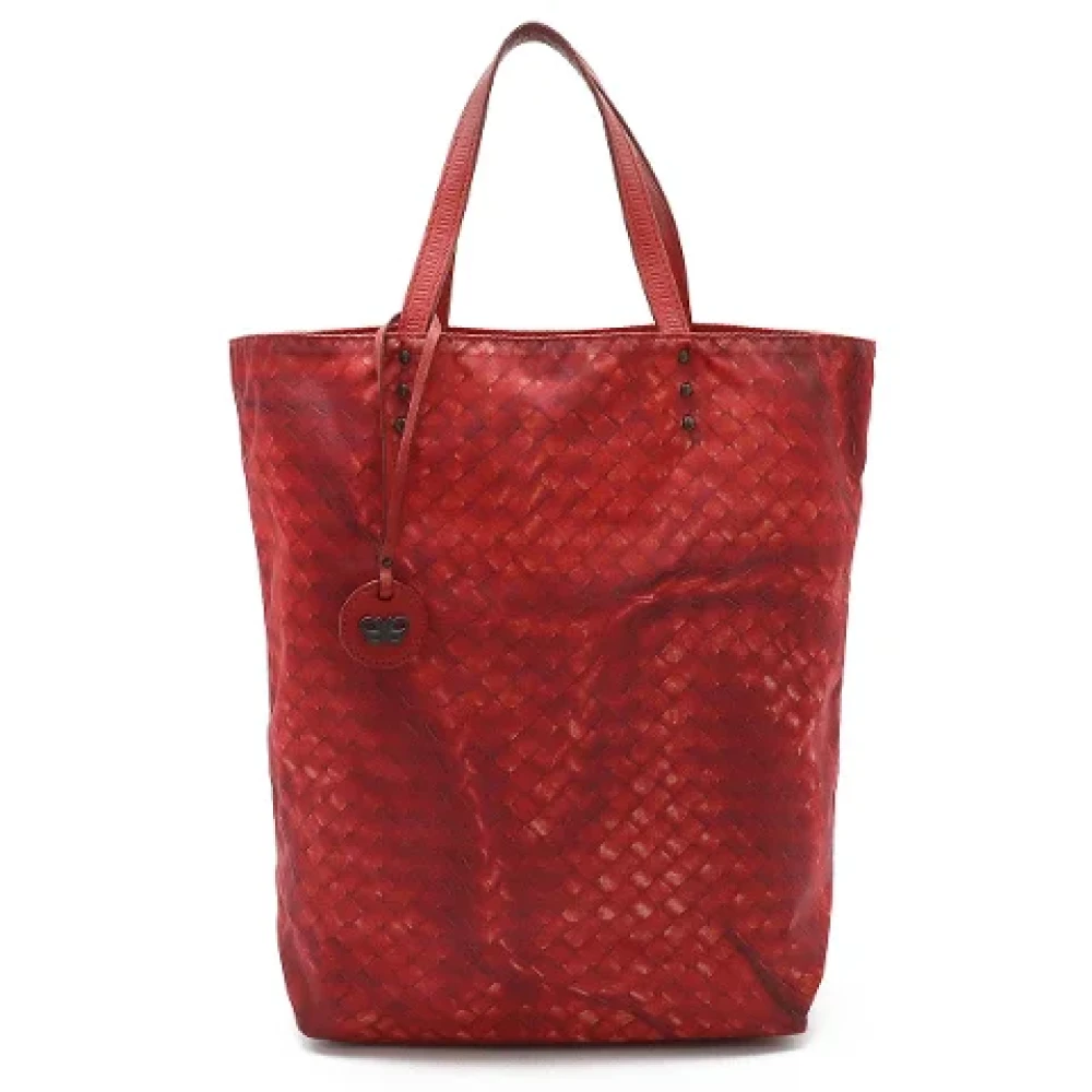 Bottega Veneta Vintage Pre-owned Canvas totes Red Dames