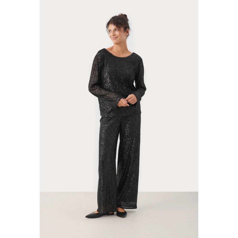 Part Two DarleenaPW BL Paillettentop Black Dames