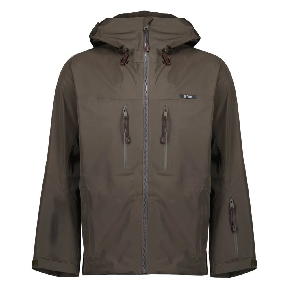 Prada Brown Light Jackets, Male, L, Light Jackets