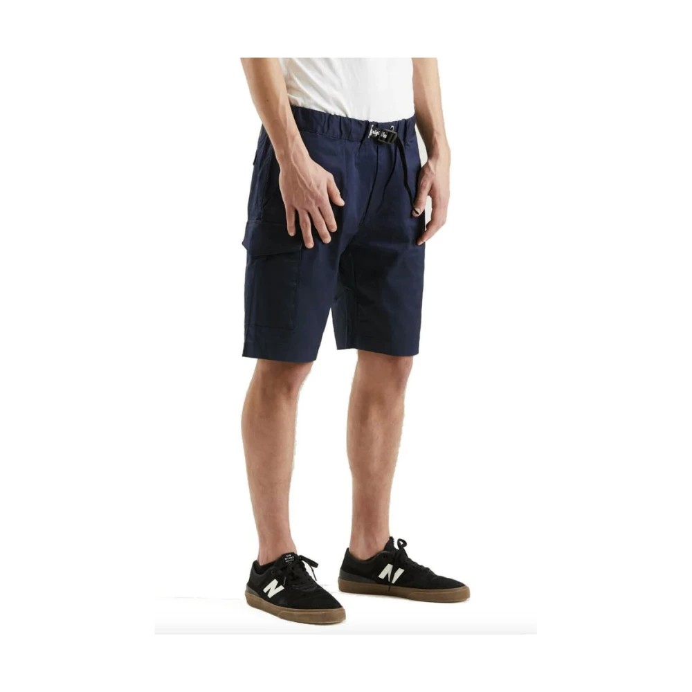 RefrigiWear Blauwe Elegante Katoenmix Shorts Blue Heren