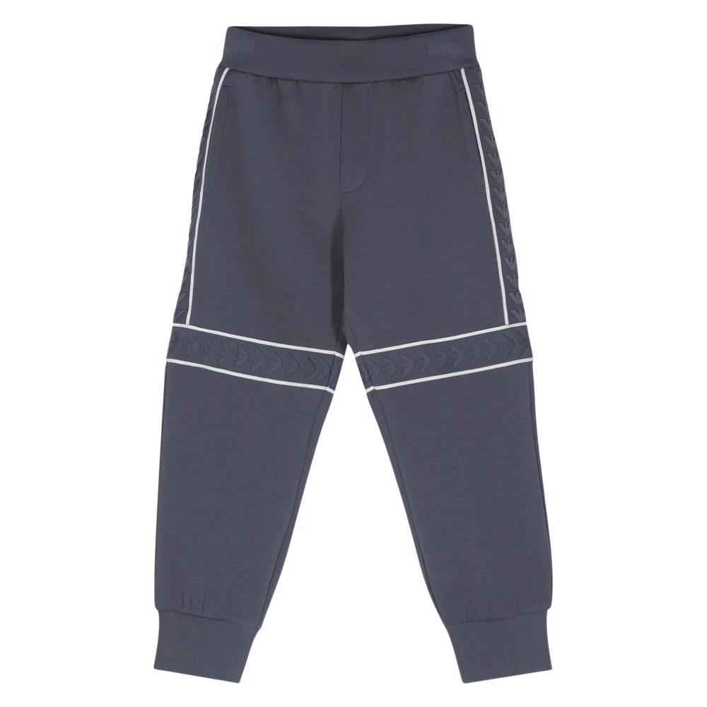 Emporio Armani Boys Blue Sweatpants, 4 Y, Logo Joggers