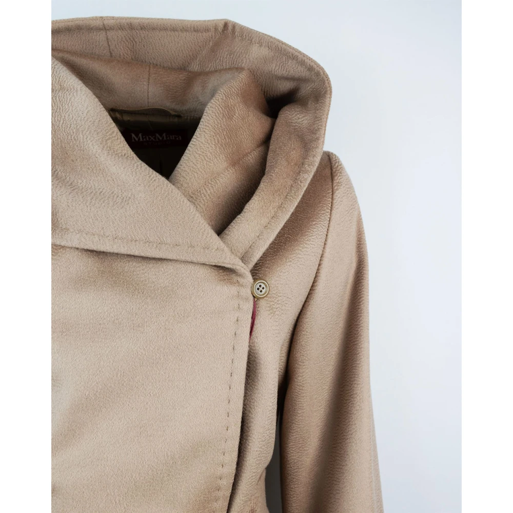 Max Mara Studio Bruine wollen jas Brown Dames