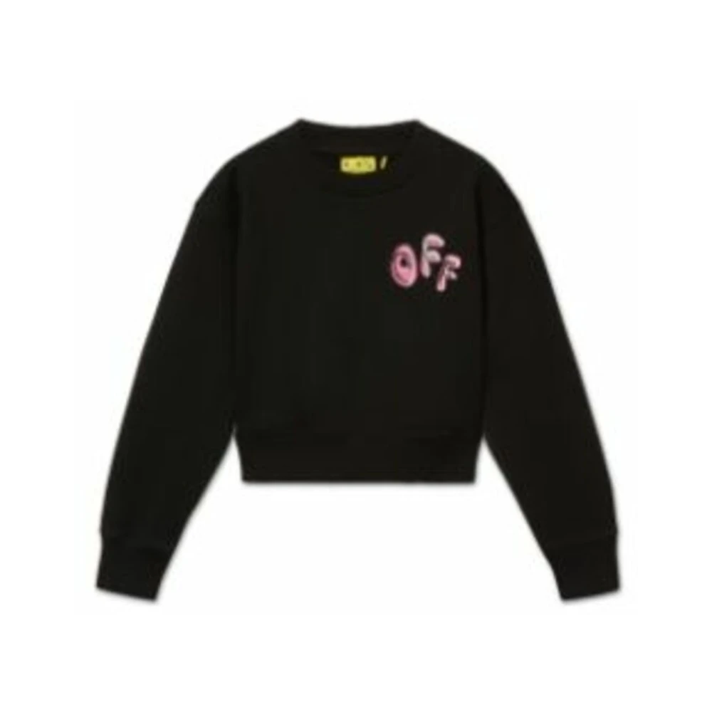 Off White Ballong Pil Crewneck Sweatshirt Svart Fuchsia Black, Flicka