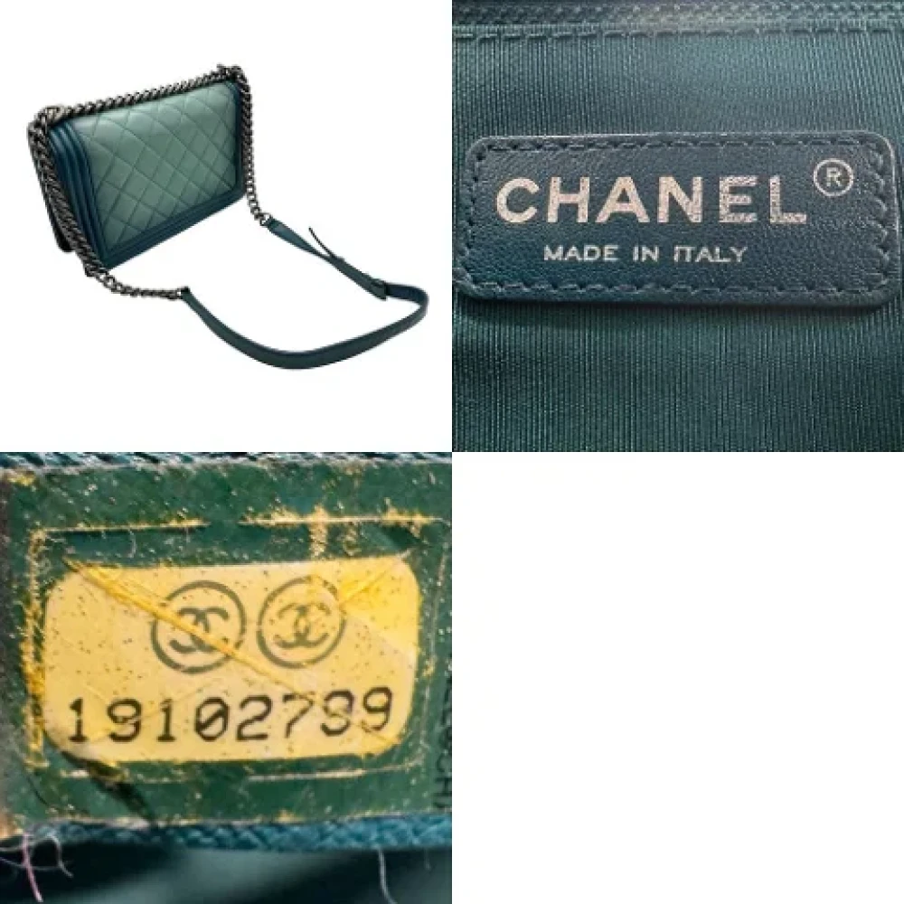 Chanel Vintage Pre-owned Leather chanel-bags Green Dames