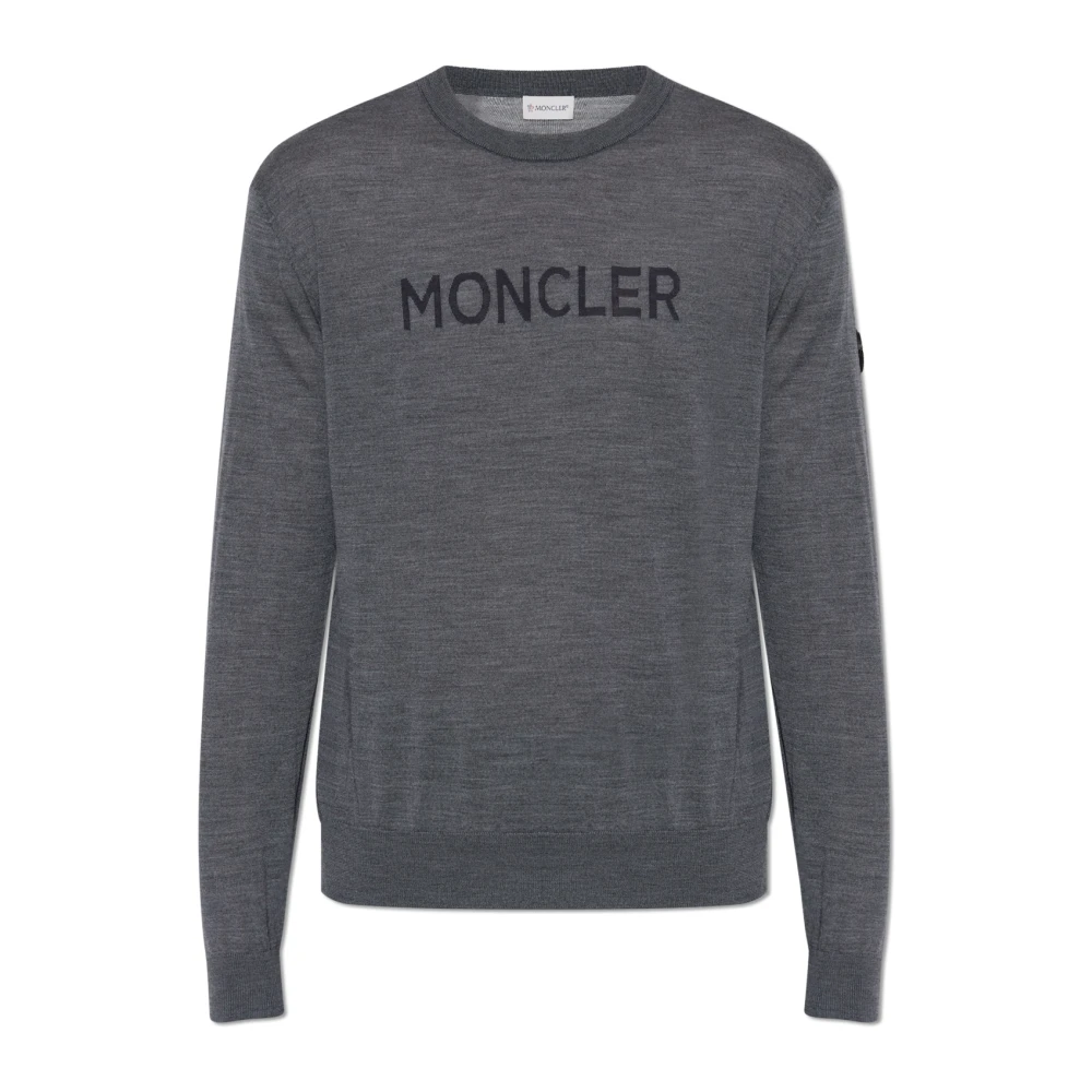 Moncler Trui met logo Gray Heren