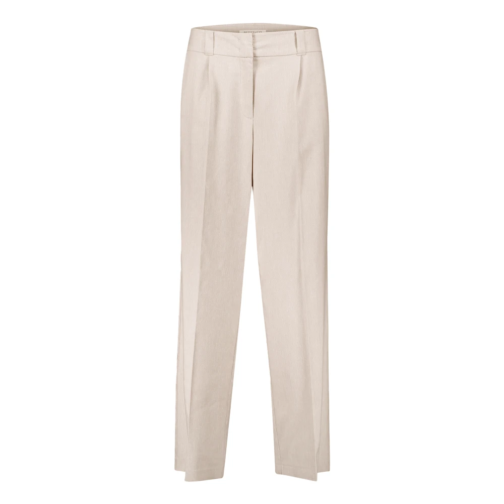 Betty & Co Broek met wijde pijpen Beige Dames