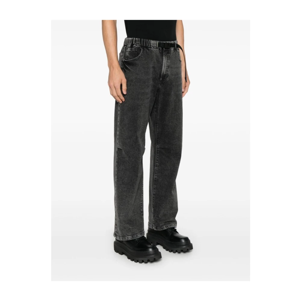 White Sand Zwarte Katoenen Elastische Taille Jeans Black Heren