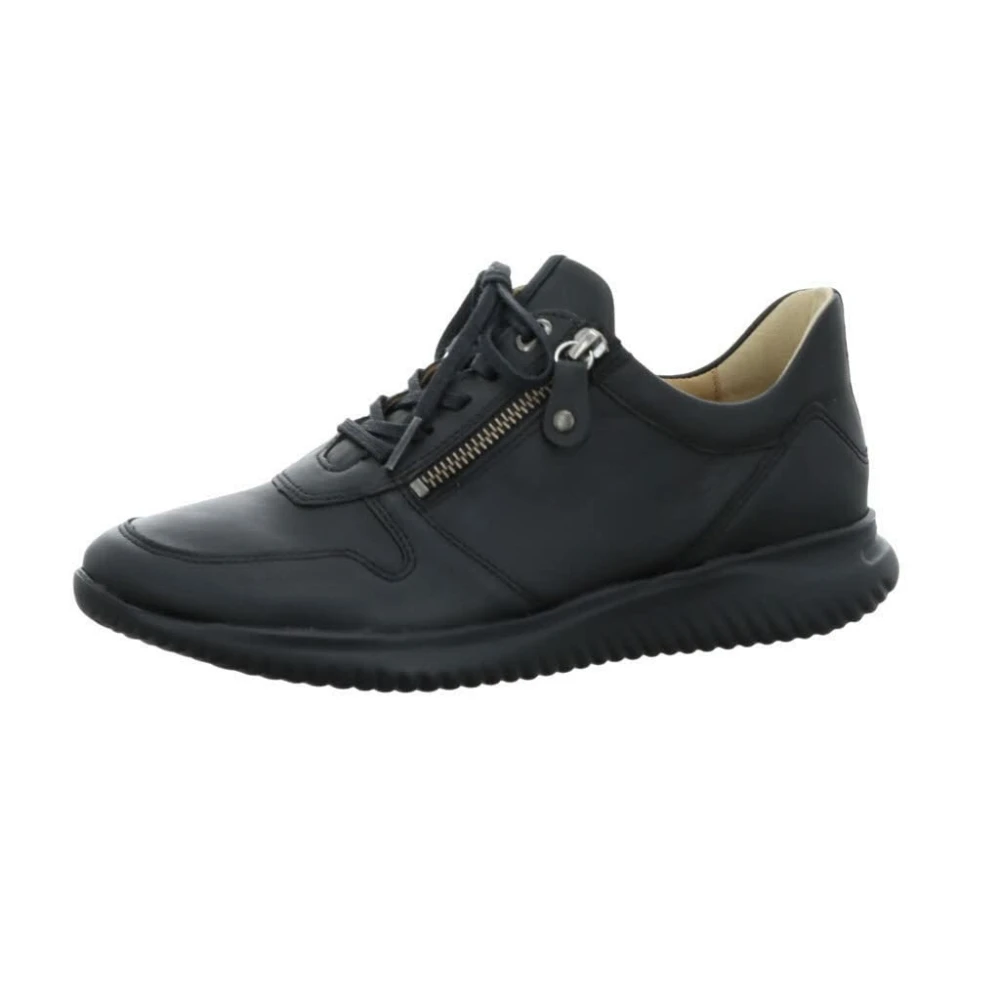 Hartjes Leren Sneaker Dames Schoenen Zwart