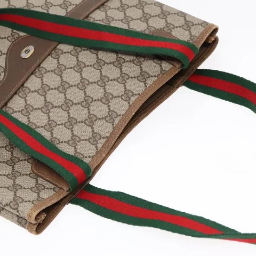 Gucci Vintage Pre-owned Leather totes Beige Dames