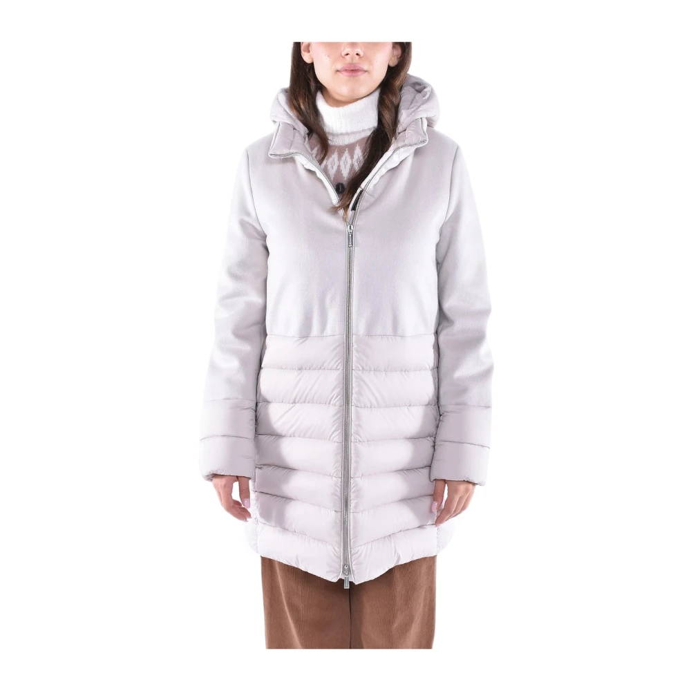 Moorer Women's Gray Wool And Down Jacket Angele-Le - Winter Jackets - L - Jackets