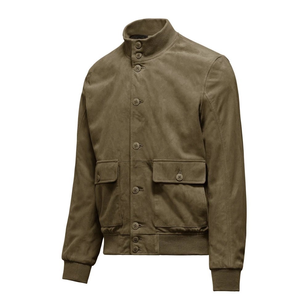 BomBoogie Klassieke Walt Suede Bomberjack Gray Heren