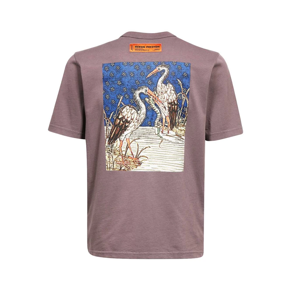 Heron Preston Katoenen T-shirt met Prints Brown Heren
