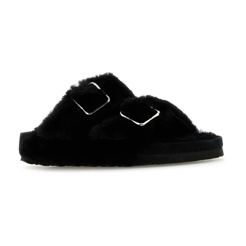 Birkenstock Shearling Arizona Slippers Black Dames