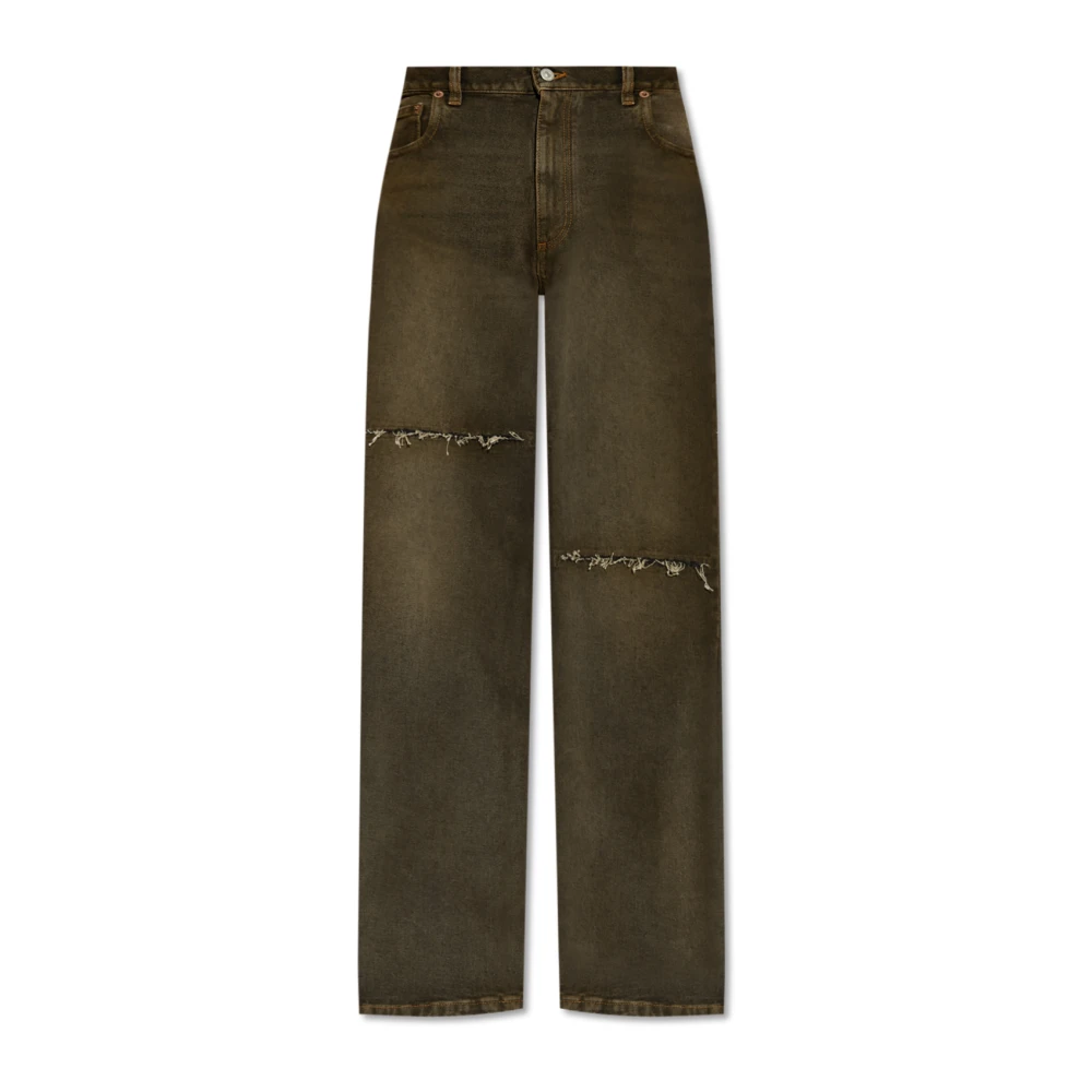 MM6 Maison Margiela Jeans met vintage-effect Brown Heren