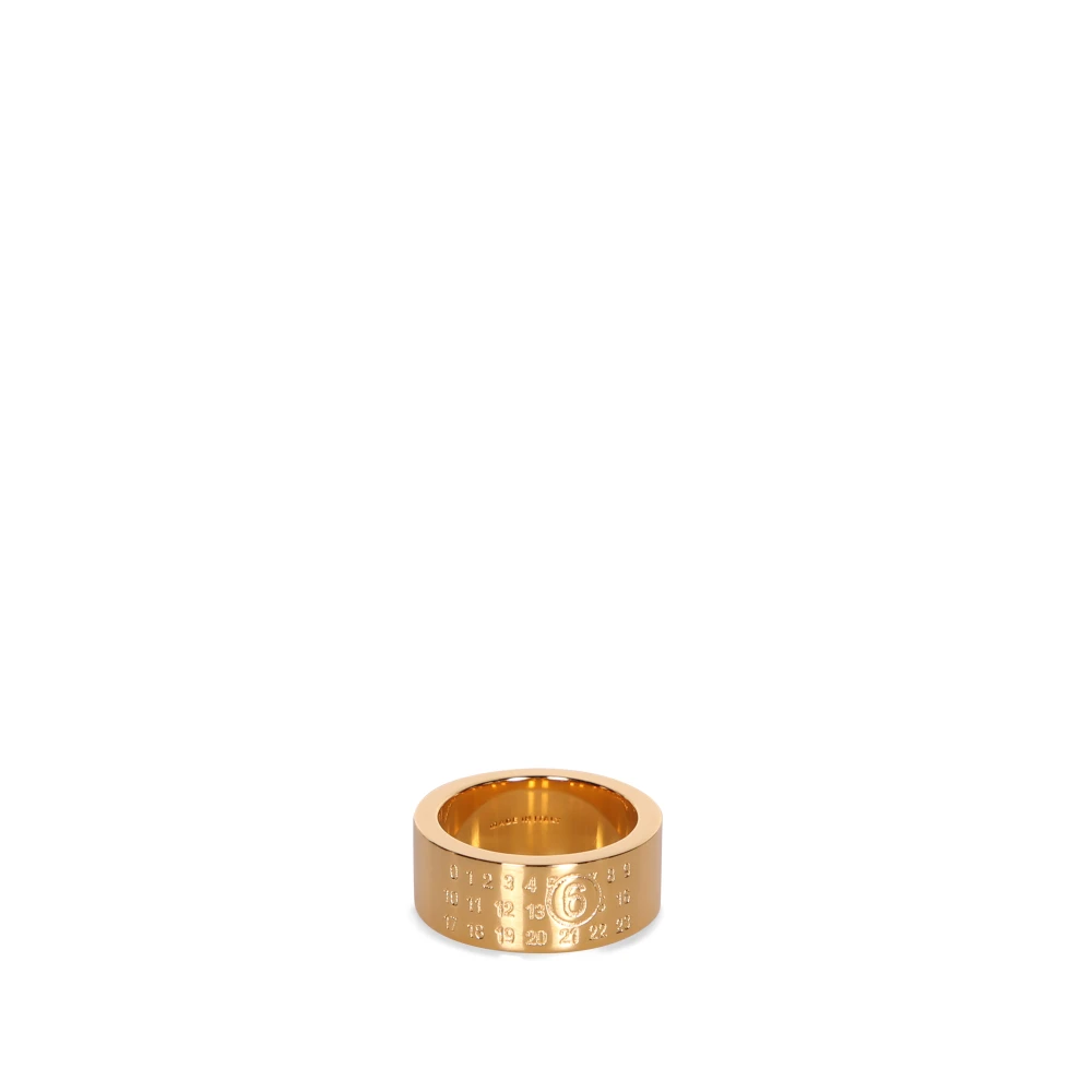 Mm6 Maison Margiela Unisex Yellow Numeric Minimal Signature Ring