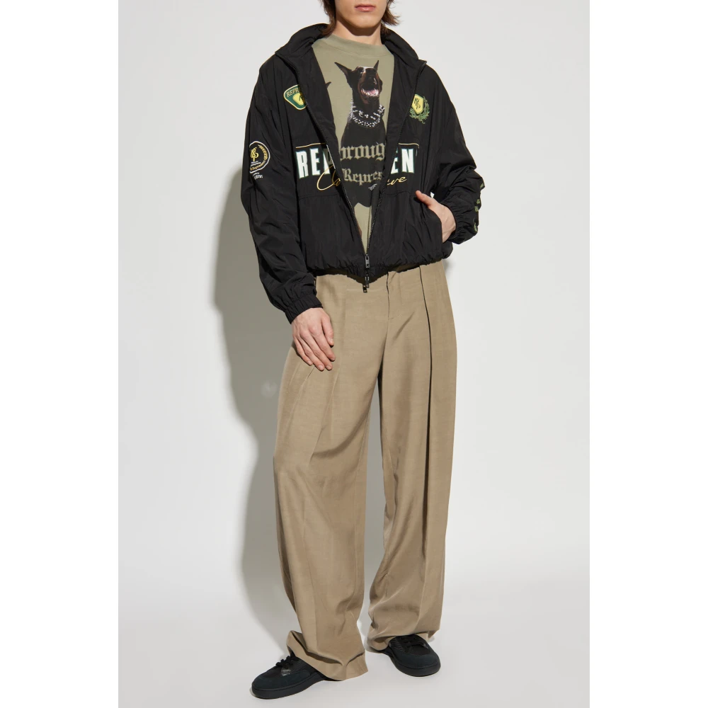 Represent Jacket met Logo Black Heren