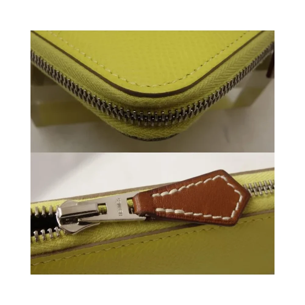 Hermès Vintage Pre-owned Leather wallets Yellow Dames