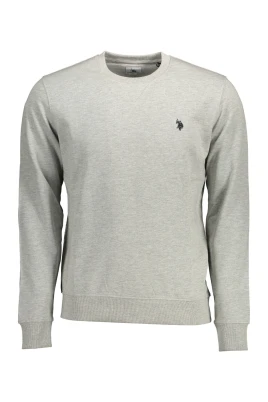 Grå Långärmad Sweatshirt med Brodyr