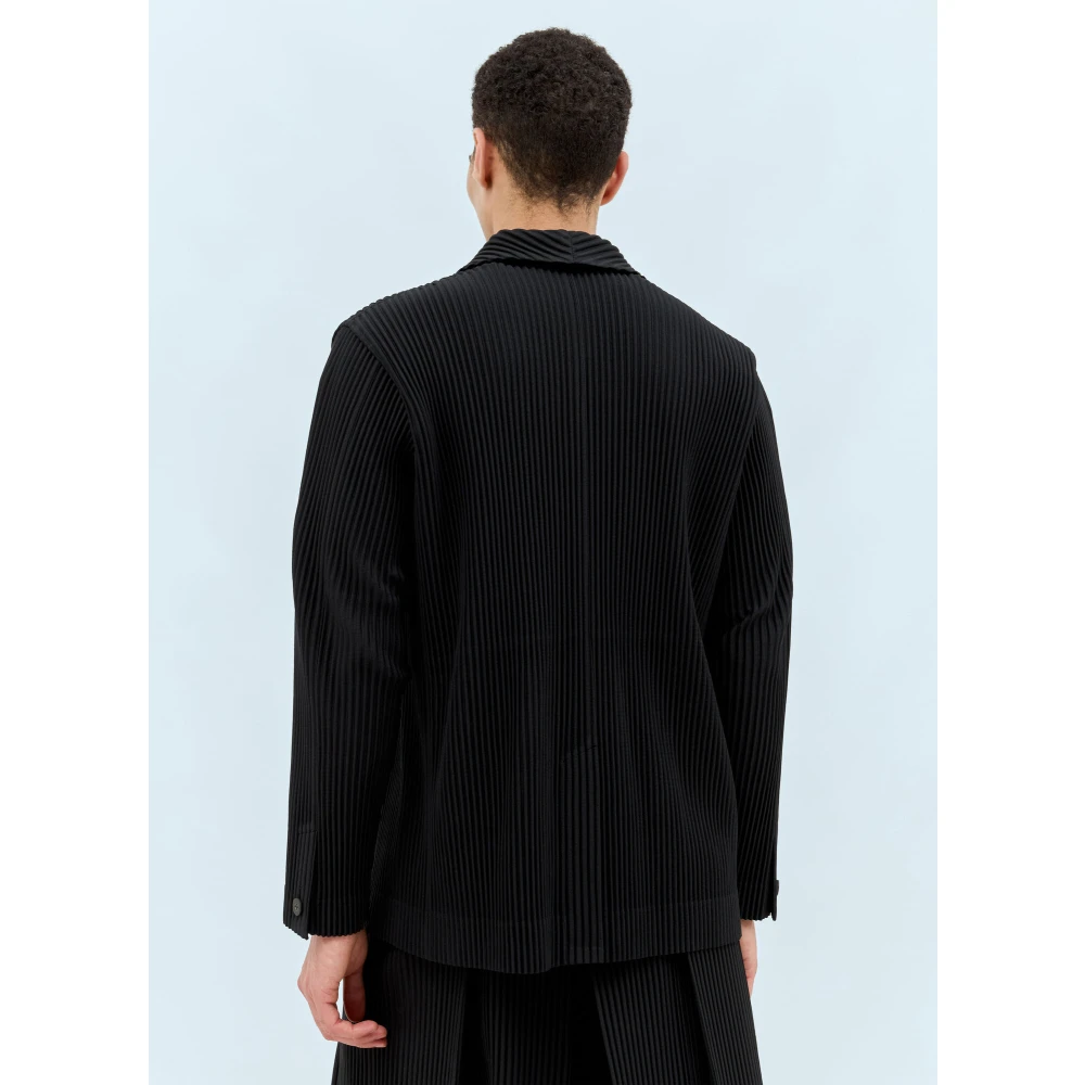 Issey Miyake Geplooide Blazer Black Heren