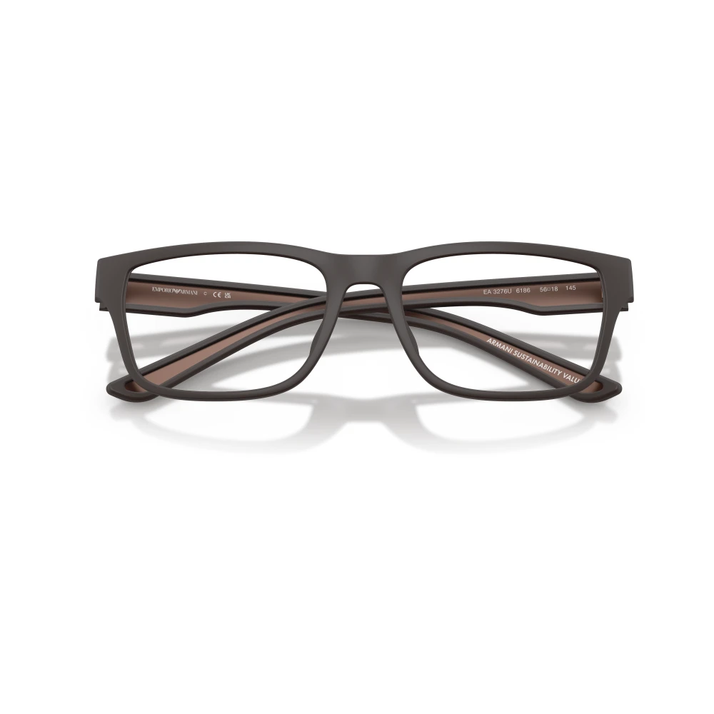 Emporio Armani Brown Glasses, Unisex, 56 Mm, Ea3276u Optical Frame