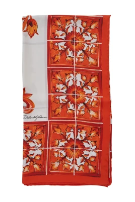 Maiolica Print Silk Foulard 90x90