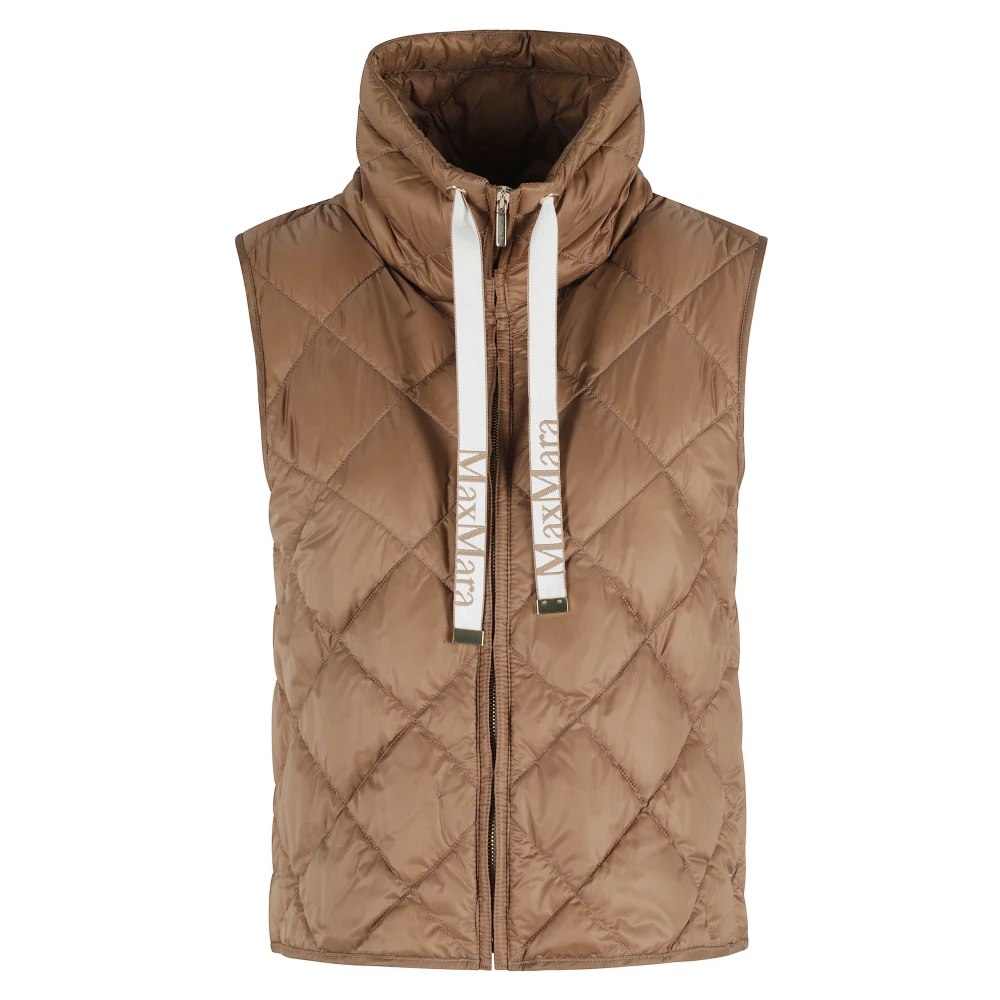 Max Mara Women's Brown Waistcoats, L, Vests