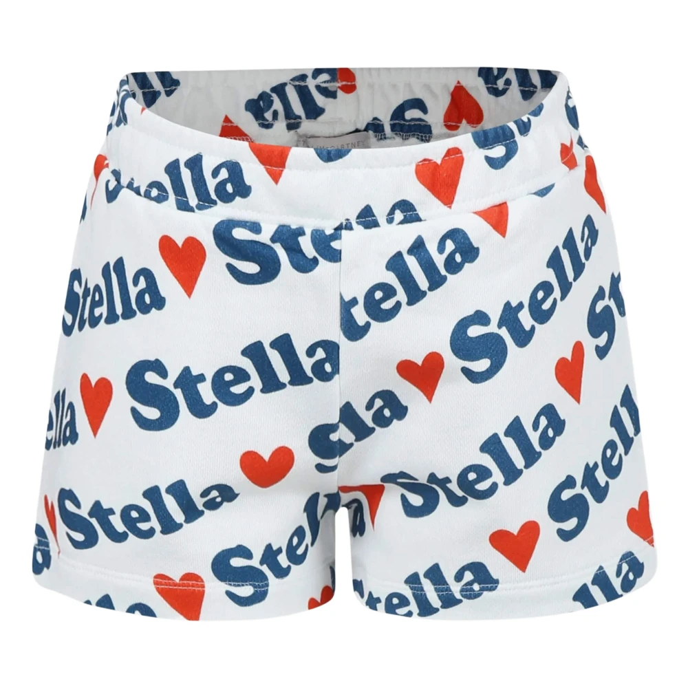 Stella Mccartney Girls Ivory Heart Logo Shorts Ss2025