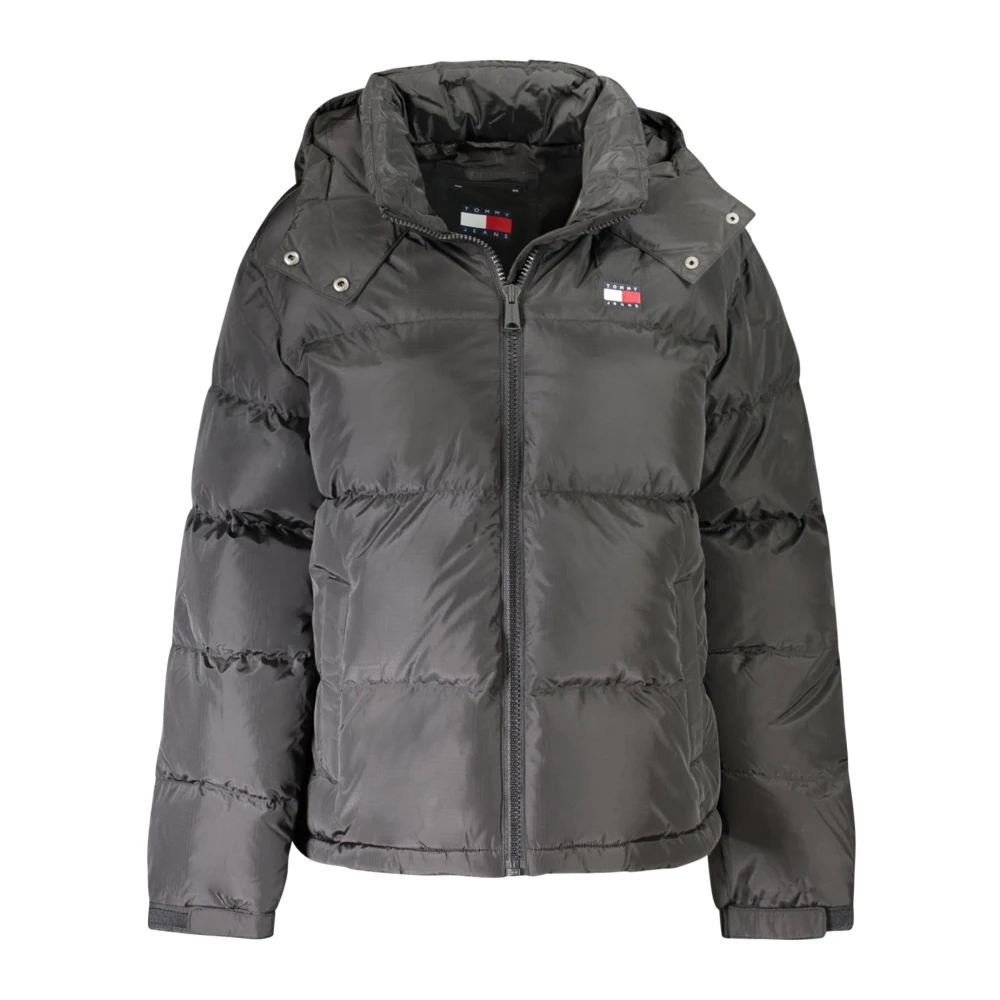Tommy Hilfiger Zwarte jas met afneembare capuchon Black Dames
