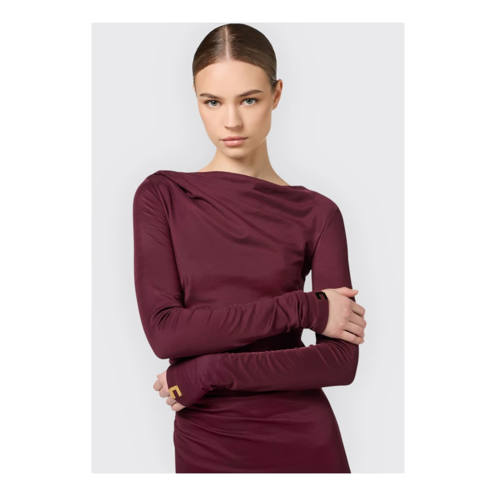 Elisabetta Franchi Damesjurk Abito Donna Red Dames