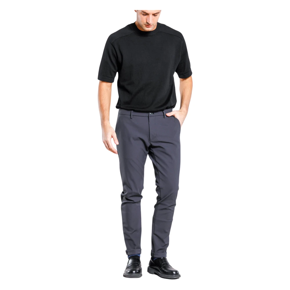 Mason's Slim Fit Donkergrijze Chino Broek Gray Heren