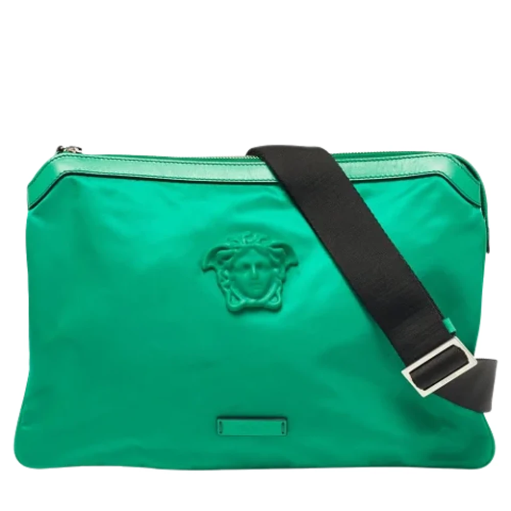 Versace Pre-owned Leather shoulder-bags Green Dames